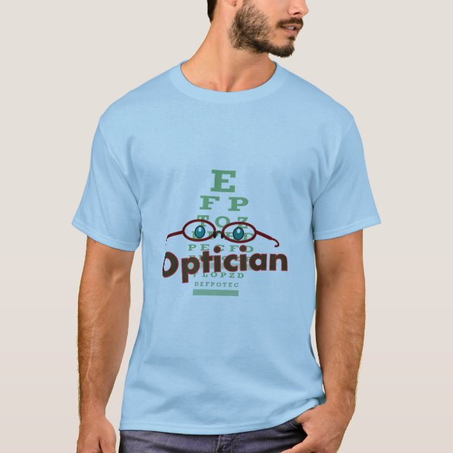 T-shirt Opticien--Cadeaux de diagramme d'oeil (Devant)