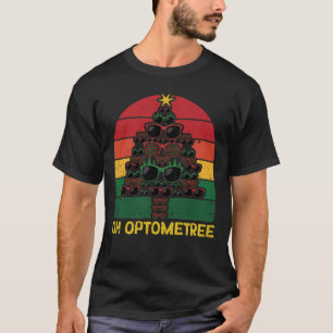 T-shirt Opticiens amusants Noël Arbre lunettes Noël Oh