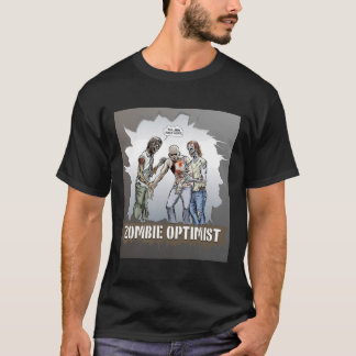 T-shirt Optimiste de zombi - noir