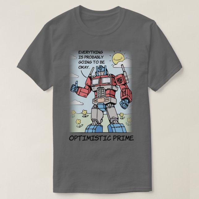 T-shirt Optimiste Prime Funny (Design devant)