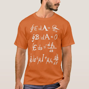 T-shirt Optique légère Physique Blackboard Electromagnetis