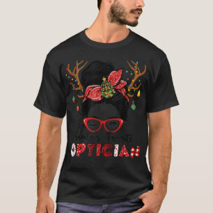 T-shirt Opto de Santa's Optician Christmas Messy Bun