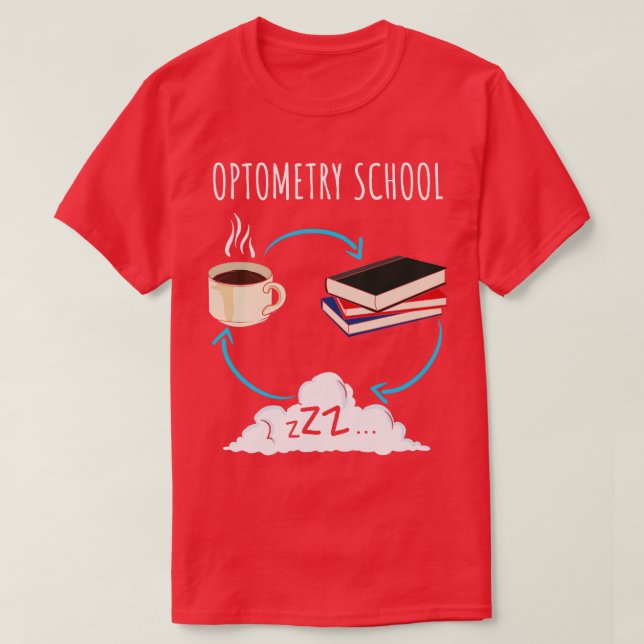 T-shirt Optométrie École Élève Optométriste Futur Cadeau O (Design devant)