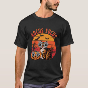 T-shirt Optométrie Hocus Focus Docteur Halloween Cat Vin