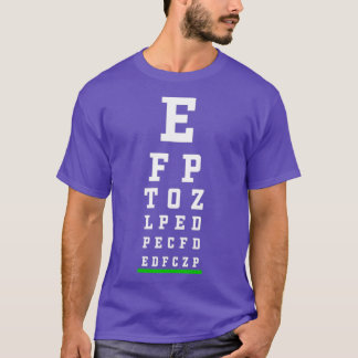 T-shirt Optométrie Optométrie Opticien Graphique Snellen