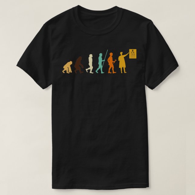 T-shirt Optométriste Opticien Optométrie Ophtalmologue Evo (Design devant)
