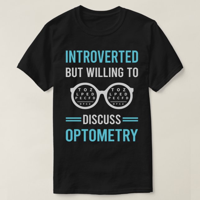 T-shirt Optométriste optométrique introduit (Design devant)