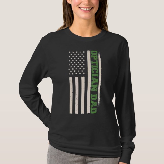 T-shirt Optométriste patriotique Optométriste Optométrie O (Devant)