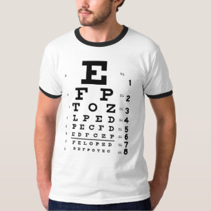 T-shirt Optométriste pour tableau visuel