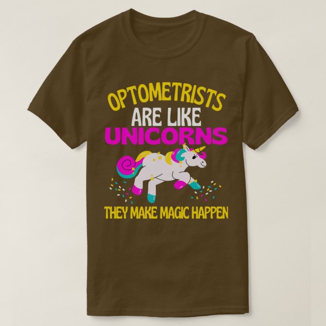 T-shirt Optométriste Unicorne Optométrie Magique (Design devant)