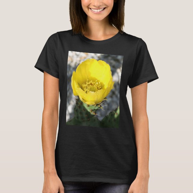 T-shirt Opuntia Ficus Indica Fleur De L'Oreille De Prickly (Devant)