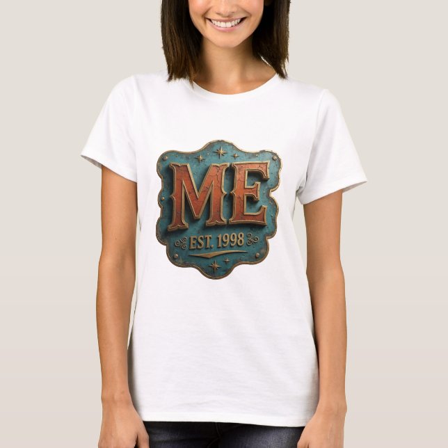 T-shirt Or ABSTRACT ART Design Moderne en Or Bold (Devant)