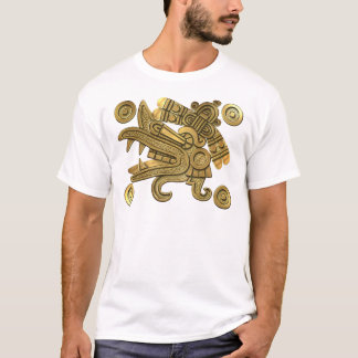 T-shirt Or aztèque Ehecatl
