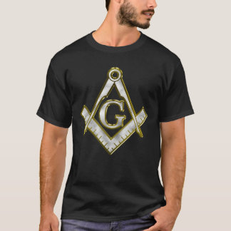 T-shirt Or carré de boussole de Bling de