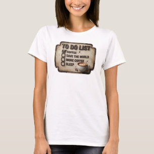 T-shirt Or classique COFFEE D'ABORD SAUVER LE MONDE