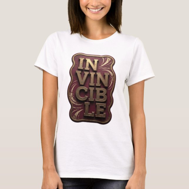 T-shirt Or Cool IN VINCIBLE Conception Sur Mesure (Devant)