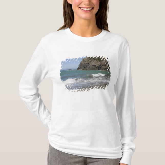T-shirt OR, côte de l'Oregon, plage de Whaleshead, Sud (Devant)