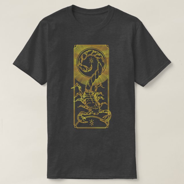 T-shirt Or de la ligne Scorpio Zodiac (Design devant)