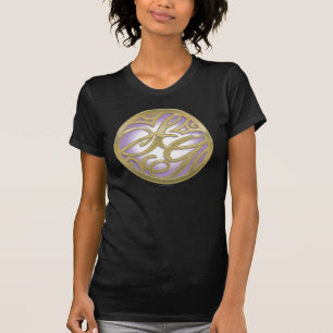 T-shirt Or de Supergirl et logo pourpre de cercle