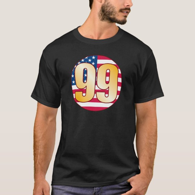 T-shirt Or des 99 Etats-Unis (Devant)
