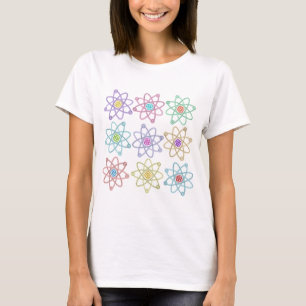 T-shirt Or et argent Structure atomique Motif Science