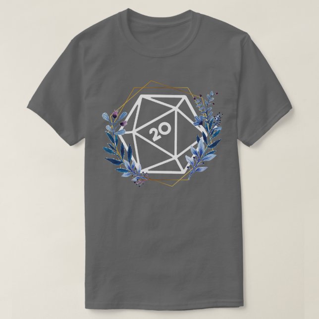 T-shirt Or floral D20 (Design devant)