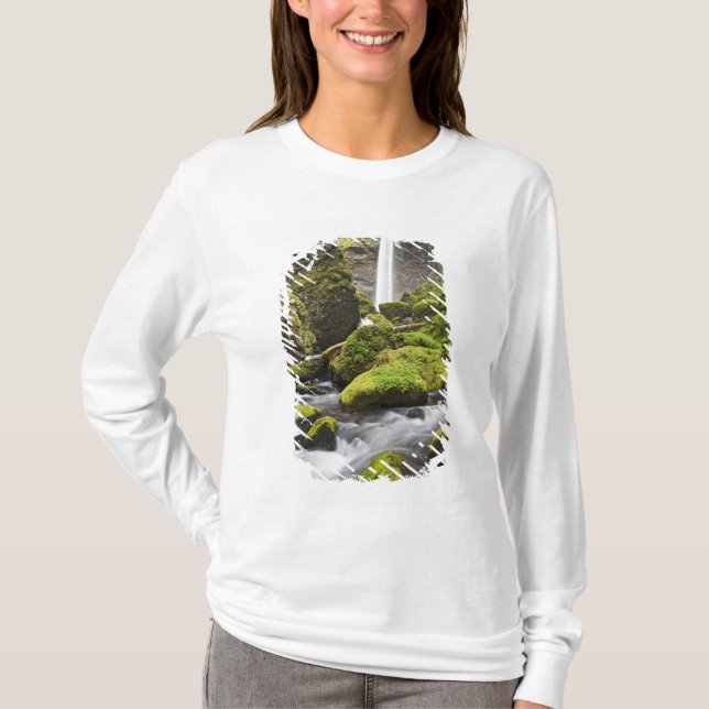 T-shirt OR, gorge du Columbia, Elowah Falls et (Devant)