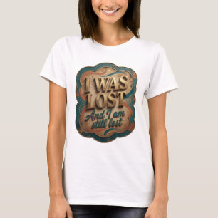 T-shirt Or Imprimé Playful Gold J'ÉTAIS PERDU ET JE SUIS T