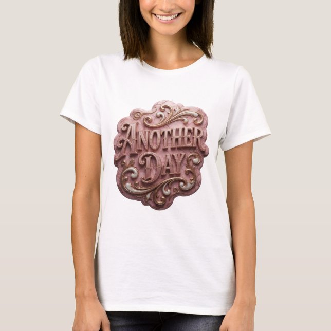 T-shirt Or imprimé Statement Gold ANOTHER DAY (Devant)