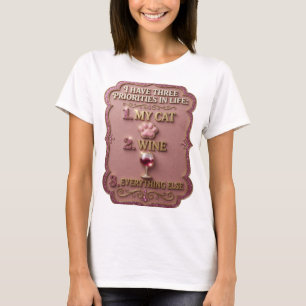 T-shirt Or Jaune Vibrant MON CHAT VIN TOUT LE RESTE