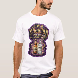 T-shirt Or Je SUIS UN MAGICIEN JE FAIS DISPARAÎTRE L'ALCOO
