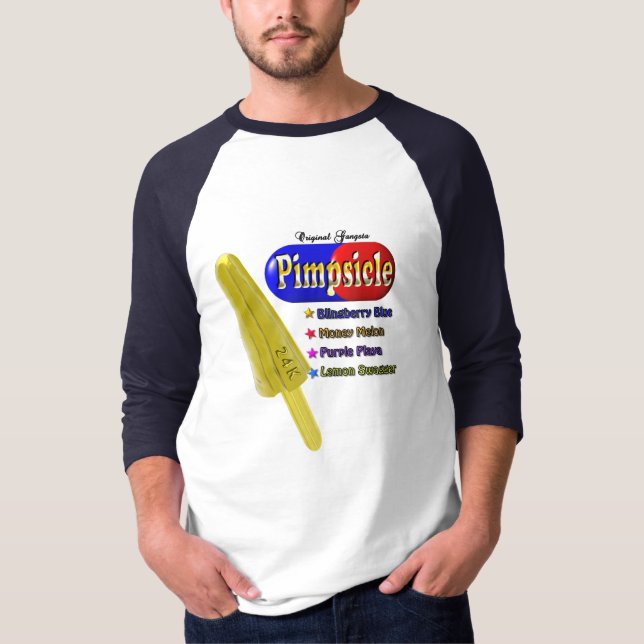 T-shirt Or massif original Pimpsicle de Gangsta ! Grand (Devant)