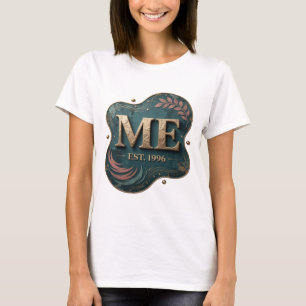 T-shirt Or Métalisé ME EST 1996 Design Gras