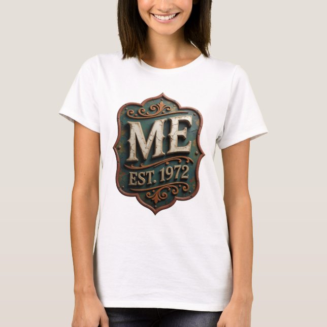T-shirt Or moderne ME EST 1972 Design moderne (Devant)