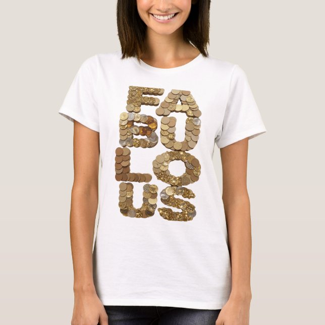T-shirt Or Or Affiné FABULEUX Design Moderne (Devant)