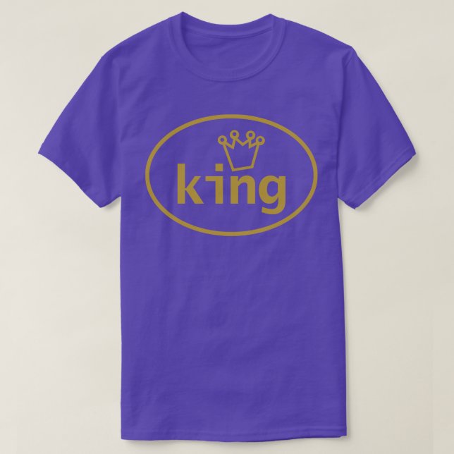T-shirt Or roi et couronne ovale (Design devant)