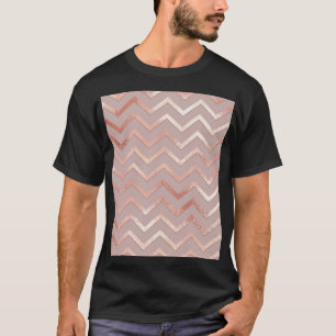 T-shirt or rose : élégant motif vintage.