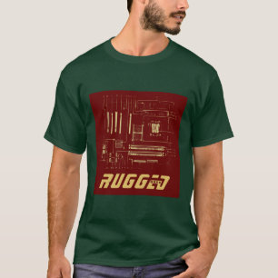 T-shirt or rouge Geek robuste   Carte de circuit   Tech