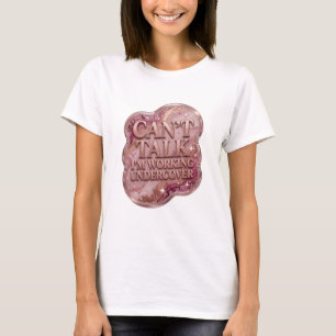 T-shirt Or tendance en or NE PEUT PAS PARLER JE TRAVAILLE