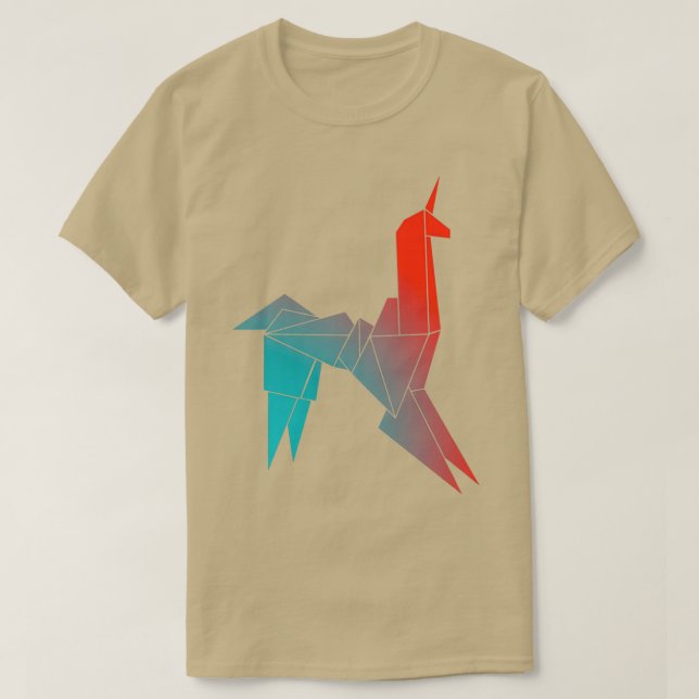 T-shirt Oragami Unicorn (Design devant)
