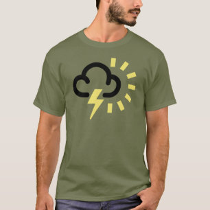 T-shirt Orage : Rétro symbole de prévisions