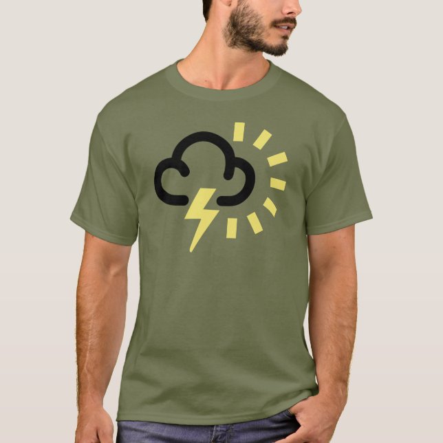 T-shirt Orage : Rétro symbole de prévisions (Devant)