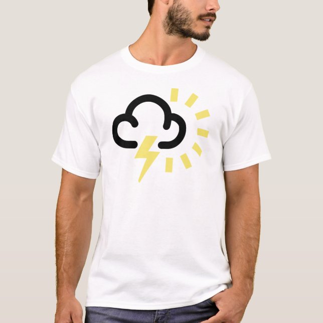 T-shirt Orage : Rétro symbole de prévisions (Devant)