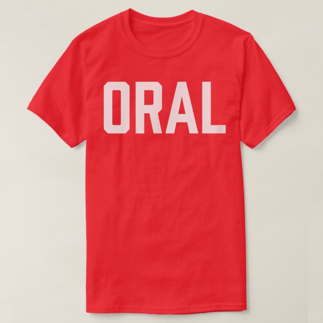 T-shirt Oral Single Word Adjective Simple Halloween Costum (Design devant)