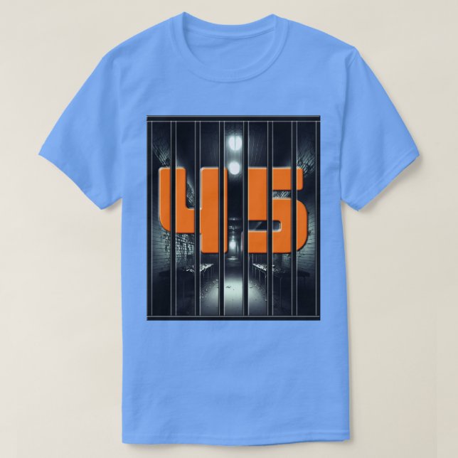 T-shirt Orange 45 Derrière Les Barres (Design devant)