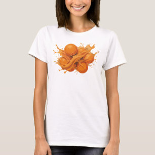 T-shirt Orange Abstrait Orange Gras & Beau