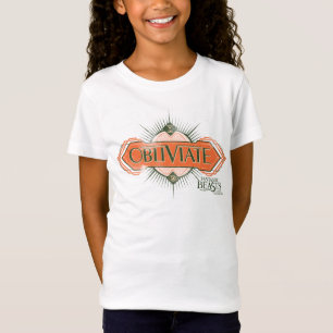 T-Shirt Orange Art Déco Obliviate Spell Graphisme