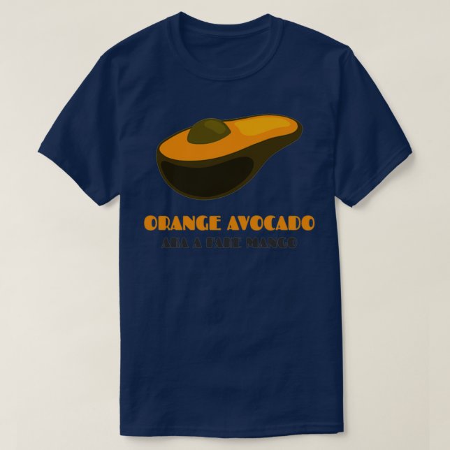 T-shirt Orange Avocado Aka Un faux Mango (Design devant)