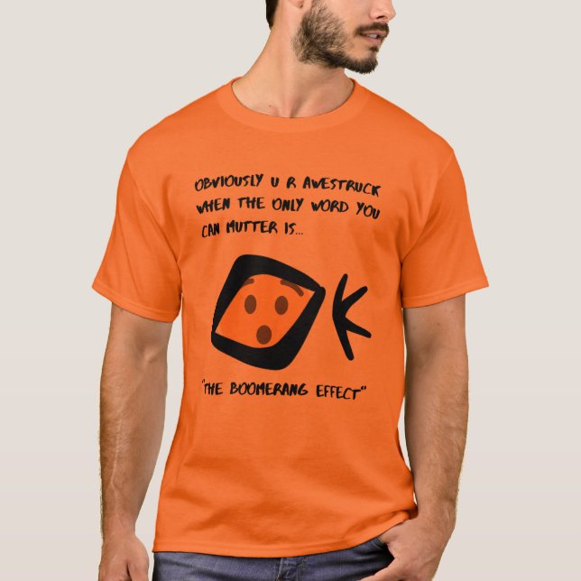 T-shirt Orange 'Awestruck' Boomerangé (Devant)