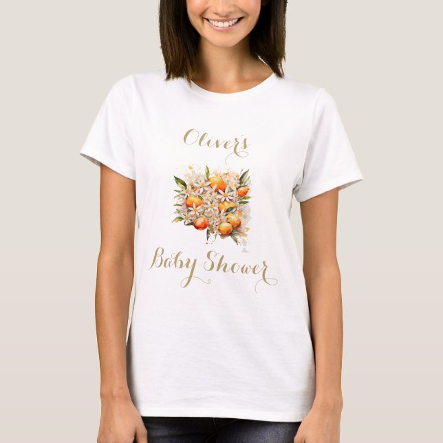 T-shirt Orange Baby shower Sexe Citrus Neutre (Devant)